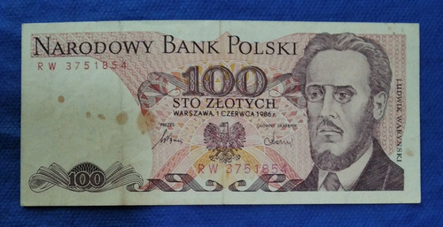 Billete De 100 Zlotych, Polonia ,  Excelente Estado 