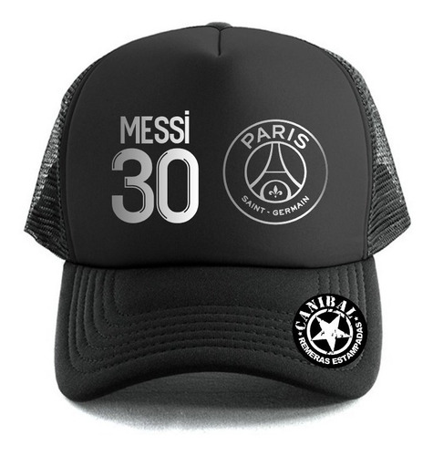 Gorras Trucker Psg Messi Paris Negra Remeras Canibal