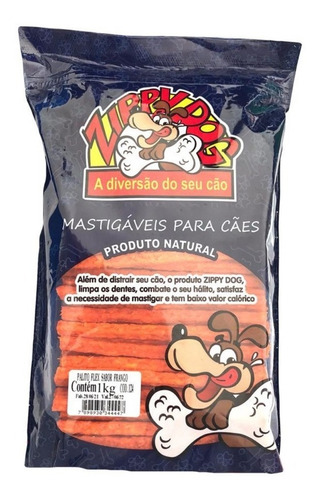 Palitos Mastigável Frango Ossos Flexíveis Cães Zippy Dog 1kg