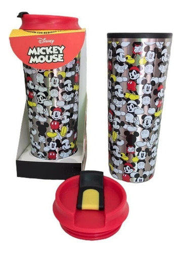 Vaso Termo Mug Metálico Mickey Mouse Disney 500 Ml.