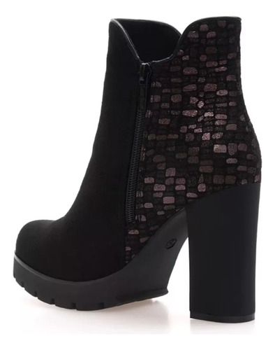 Imagen 3 de 5 de Botas Lady Stork Botineta Plataforma Mujer Taco Alto Narela
