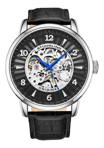 Relógio Stuhrling 3973 Legacy Automático Skeleton 48mm