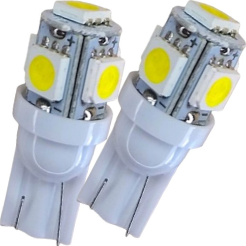 Par De Lâmpada Pingão Led Super Branco 5 Leds 12v