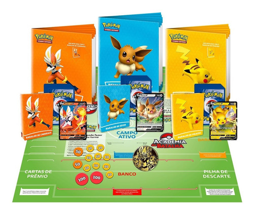 Cartas Pokemon Box Academia De Batalha Copag Português Tcg