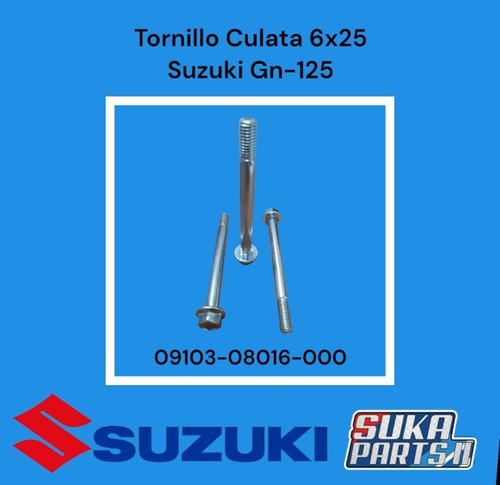 Tornillo Culata 6x25 Suzuki Gn-125