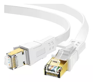 Cable Red Plano Categoría 8 Cat8 Rj45 Ethernet 12 Metros