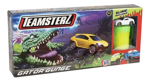Pista Teamsterz Dinosaurio C/ Lanzador, Auto Cae Sobre Slime