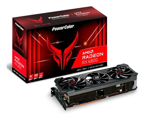 Placa de vídeo AMD PowerColor Red Dragon Radeon 6800 Series RX 6800 XT 16GB