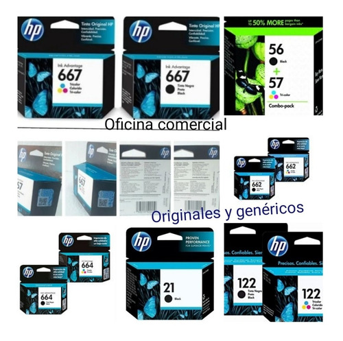 Cartuchos Hp 901 122 662 60 74 75 664 Local Comercial