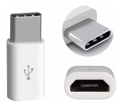 Imagen 1 de 3 de Adaptador Micro Usb V8 Hembra A Tipo C Otg Only