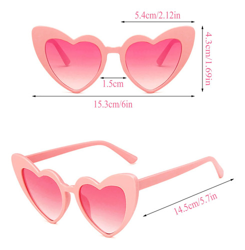 Gafas De Sol Con Forma De Corazón, 14 Unidades, Diseño De