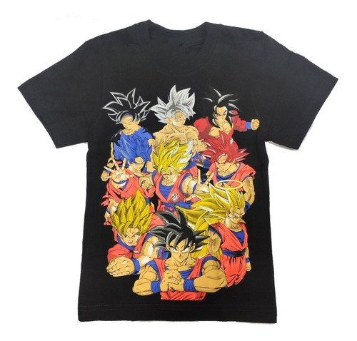 Camiseta Goku, Dragon Ball, Kakaroto, Transformaciones. 