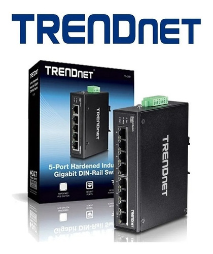 Switch Industrial Trendnet Ti-g80 8 Puertos Gigabit Riel Din