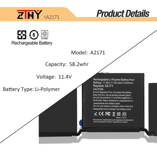 Batería A2171 Para Macbook Pro 13 Touchbar M1 A2338 Nueva