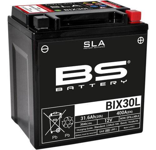 Bateria Bs Battery Btx30l Gel Utv Moto Agua Ytx30l Emporio