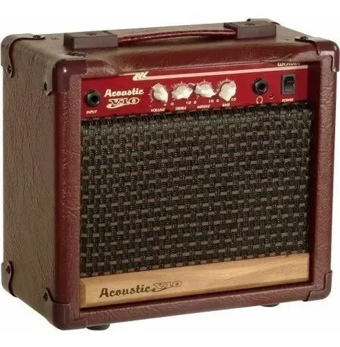 Amplificador Violão Elétrico Acoustic V10 Meteoro 10w Cor Vinho