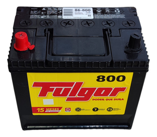 Bateria Fulgor 86-800 15 Meses Garantía 
