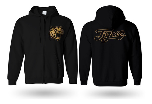 Sudadera Con Cierre Tigres Quintana Roo Lmb Beisbol Dorado