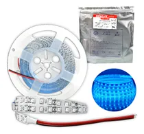 Comprar Tira Cinta Led Color Azul 5 Metros  Adhesiva Con Fuente
