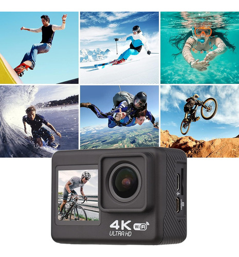 Cámara Deportiva 4k 60fps Ultra Alta Definición Pantalla