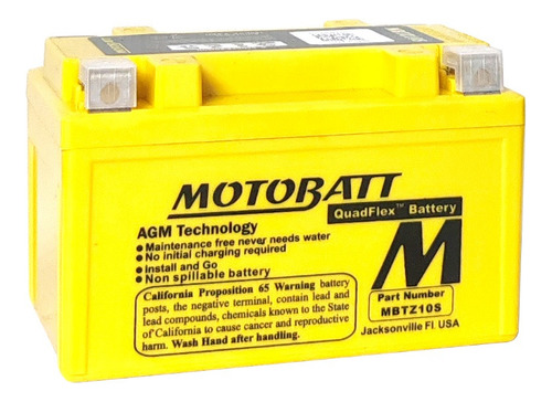 Bateria De Moto Motobatt Mbtz10s