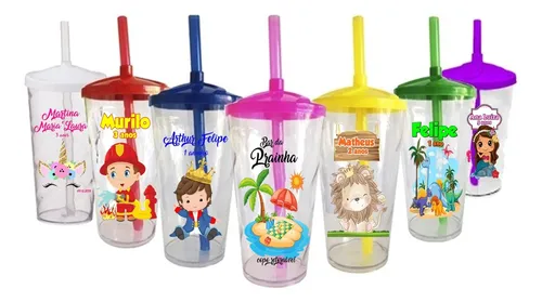 comprar 25 Copos Twister 400ml Circo, Ursinha E Etc Personalizado