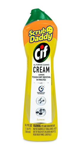 Limpiador En Crema Multiusos Cif & Scrub Daddy Lemon