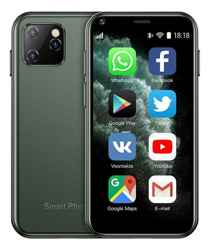 Teléfono Inteligente Android Barato Xs11 2.5 Pulgadas Verde Ram 1gb Y Rom 8gb