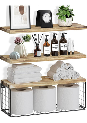 Estante De Almacenamiento De Pared Para Baño De 3 Niveles