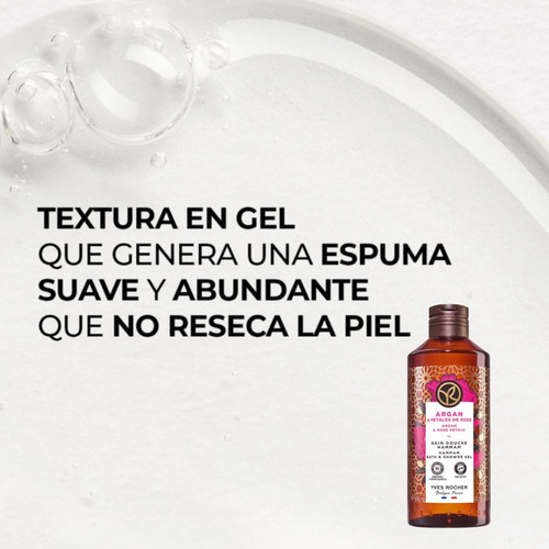 Maxi Gel De Baño Corporal Rosa Y Argán Yves Rocher 400ml