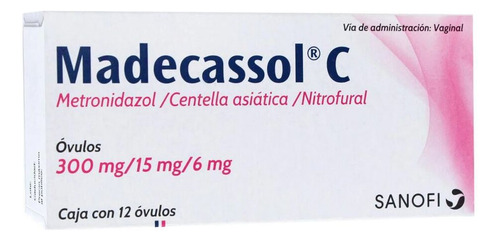 Madecassol C 300 Mg/ 15 Mg/ 6 Mg Caja Con 12 Óvulos