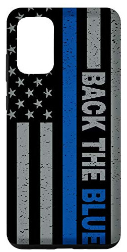 Funda Para Galaxy S20+ Thin Azul Line American Flag-02