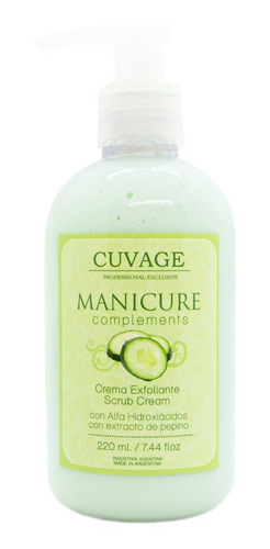 Cuvage Scrub Cream Crema Manos Exfoliante Hidratante 220ml