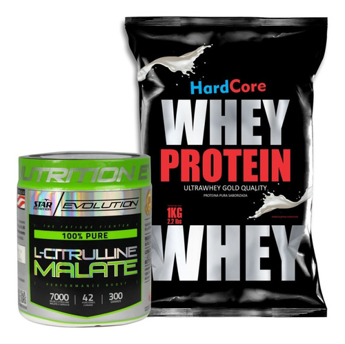 Citrulina Star Nutrition + Proteína Whey Protein Hardcore