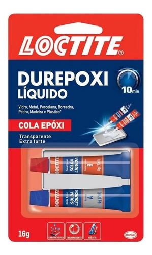 Cola Durepoxi 10min Loctite Liquido Transparente 16g