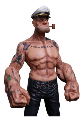 Boneco Popeye Resina Versão Filme Feito A Mão Realista 30cm