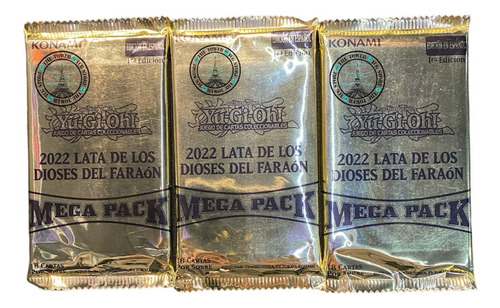 Yu-gi-oh! 3booster Pack-2022 Lata De Los Dioses Del Faraón 