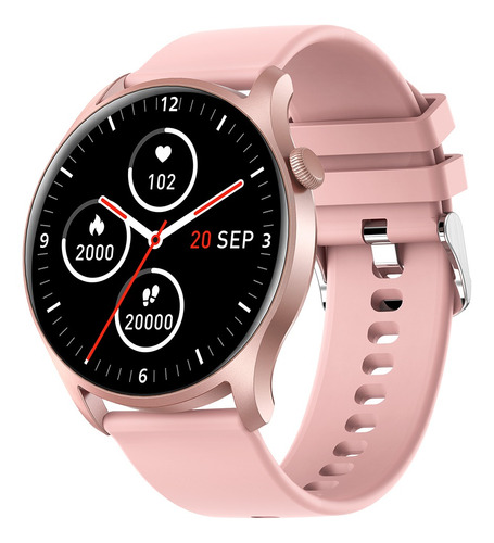 Imagen 1 de 5 de Reloj Inteligente Smartwatch Rosado Deportivo Mujeres 
