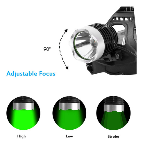 Faro Led Verde Para Caza Y Actividades Al Aire Libre