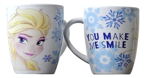 Taza Elsa De Frozen Disney 340 Ml Cerámica Taza Para Café Color Blanco Elsa Frozen