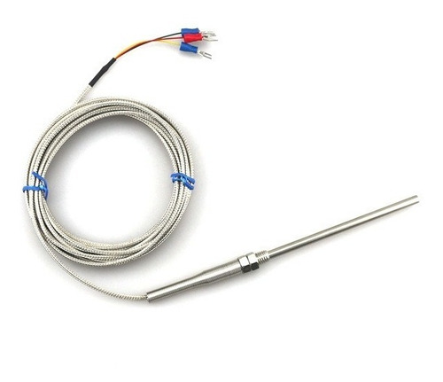 Sonda Temperatura Pt100 Rtd 2mt -50-400°c Para Termostato