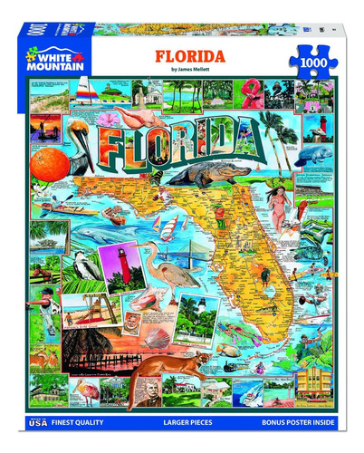 White Mountain Puzzles Florida - Rompecabezas De 1000 Piezas