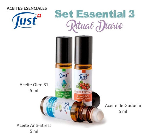 Set Essential 3 Just (oleo 31 + Guduchi + Anti Estress)