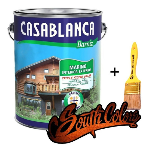 Barniz Marino Brillante Casablanca 4 Lt + Regalo Southcolors