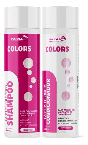 Kit Shampoo E Condicionador Paiolla Cabelos Coloridos 300ml