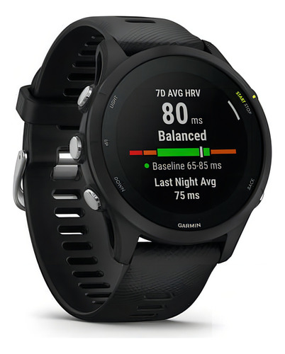 Monitor Cardíaco De Pulso Garmin Forerunner 255 Music Preto