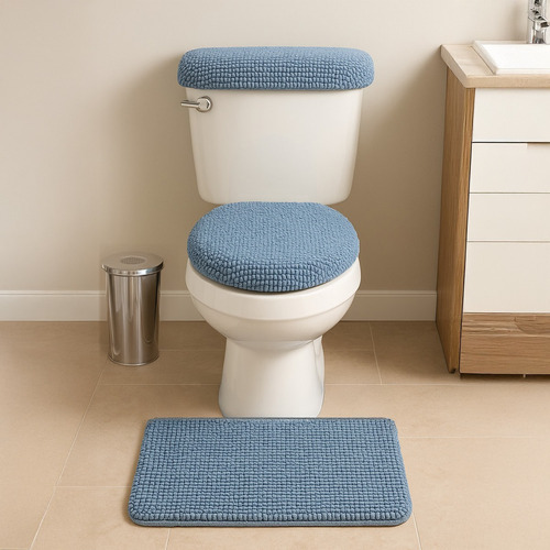 Juego De Baño Chenille Suave Y Absorbente 3 Piezas