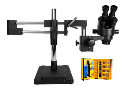 Microscópio Trinocular Stl2 Yaxun Ak-31 + Brinde Kit Chave