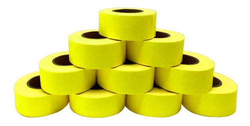 50 Rolos De Etiqueta Mx5500 Amarelo Fluorescente