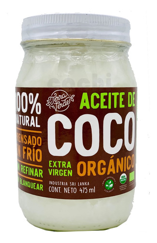 Aceite De Coco Terra Verde Orgánico Extra Virgen 475ml